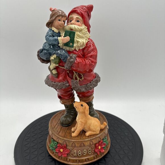 Home for the Holidays Visions of Santa 1898 Resin Santa Musical Figure 10" NEW - Picture 2 of 6